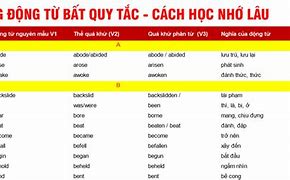 Các Động Từ Bất Quy Tắc Trong Tiếng Hàn